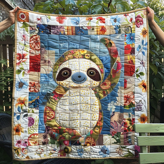 Cozy Sloth Haven Quilted Blanket NCU0TL811