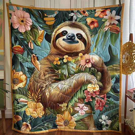 Cozy Sloth Vibes Quilted Blanket NCU0TL830