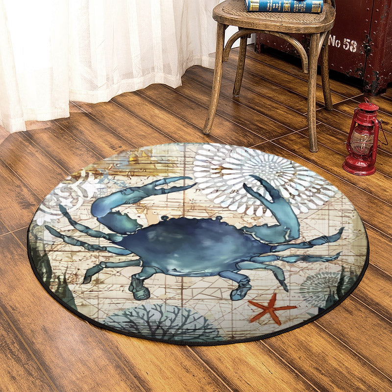 Crab BL190809RR Round Area Rug