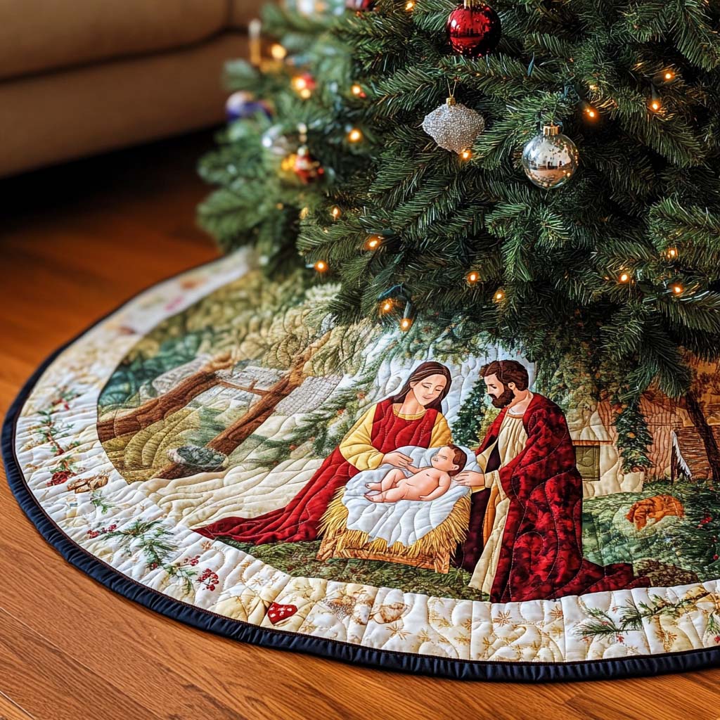 Christmas Quilted Tree Skirt NCU0VT43