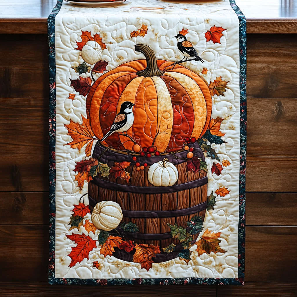 Crimson Leaf Quilted Table Runner NCU0DK1310