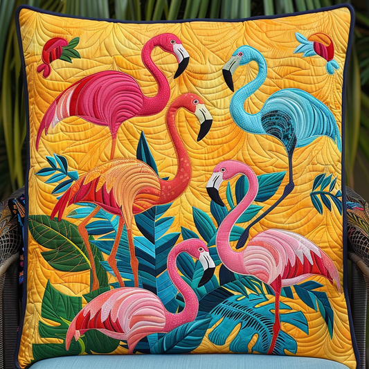 Cuddly Flamingo Quilted Pillow Case NCU0VL532