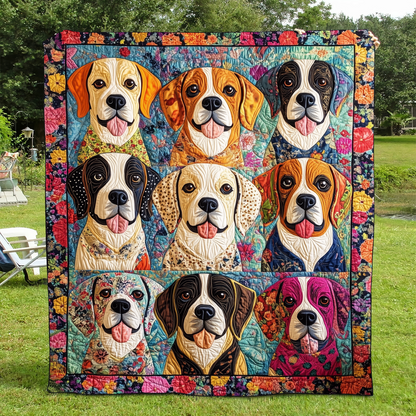 Cute Beagles Quilted Blanket NCU0VL429