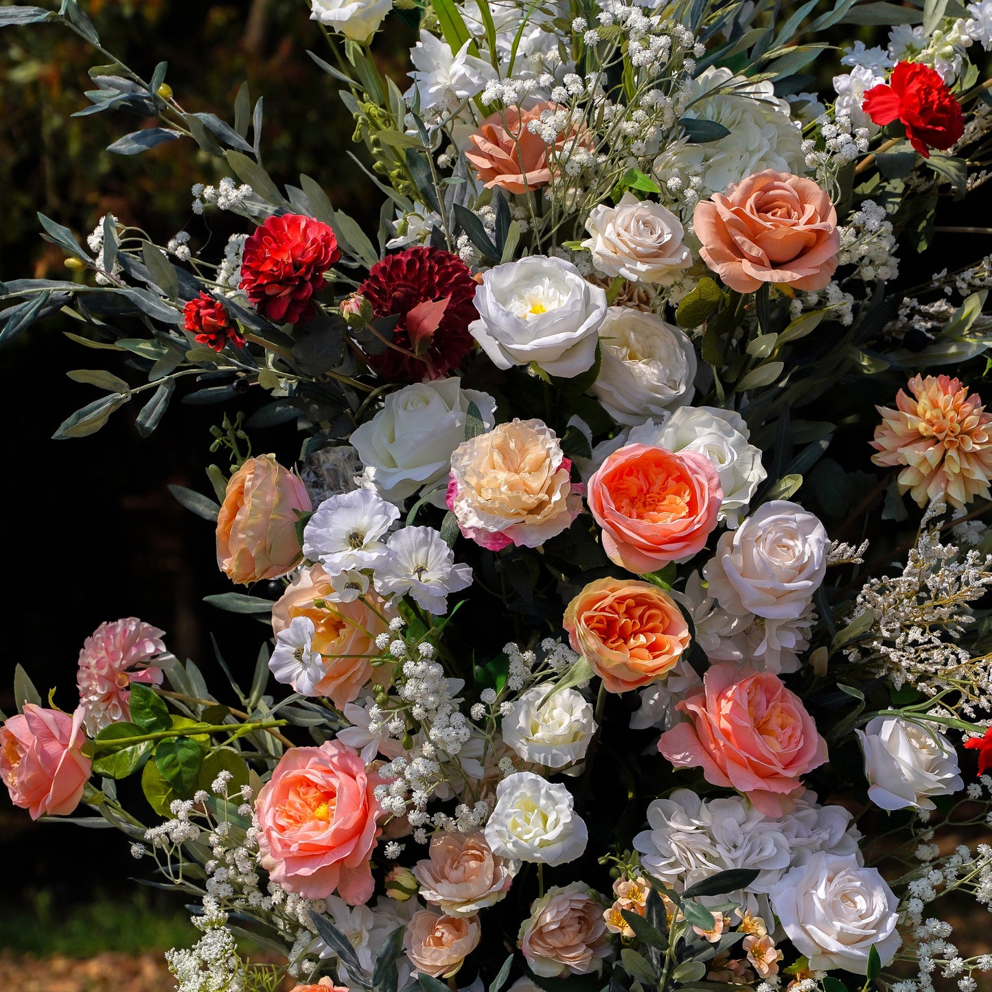 New Wedding Party Background Floral Arch Decoration