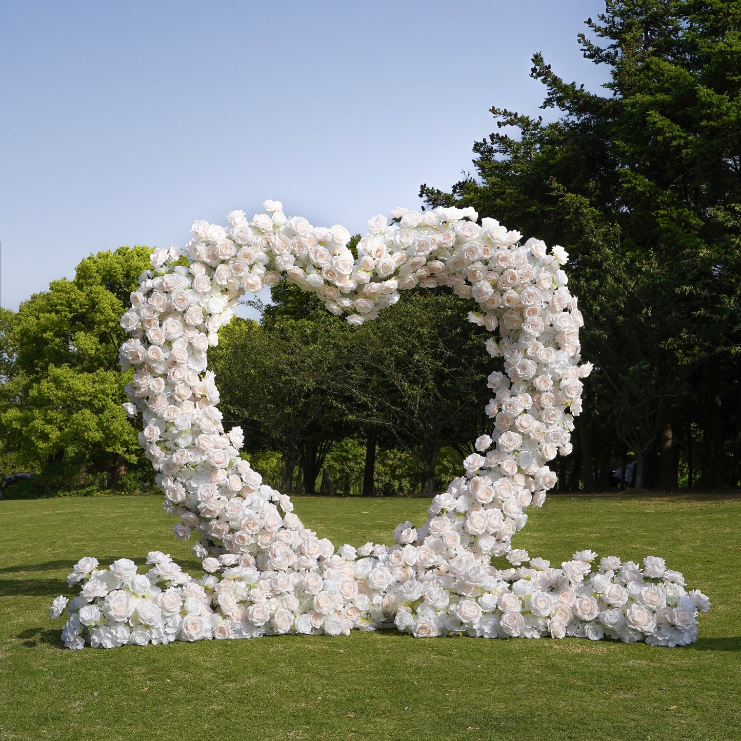 Heart Wedding Party Background Floral Arch Decoration