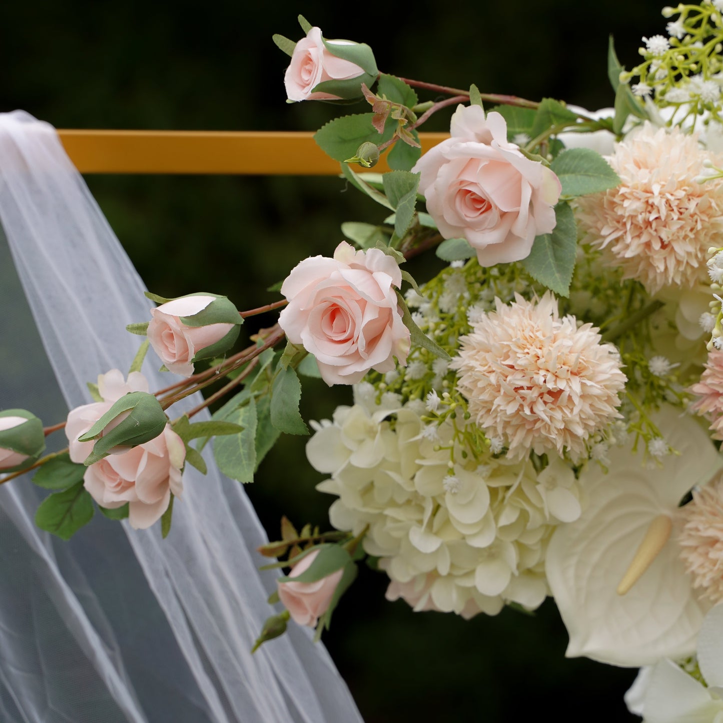 Iris Wedding Party Background Floral Arch Decoration