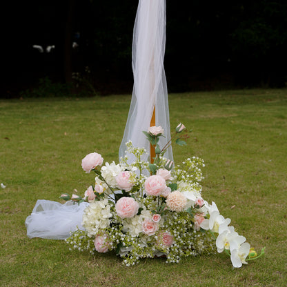 Iris Wedding Party Background Floral Arch Decoration