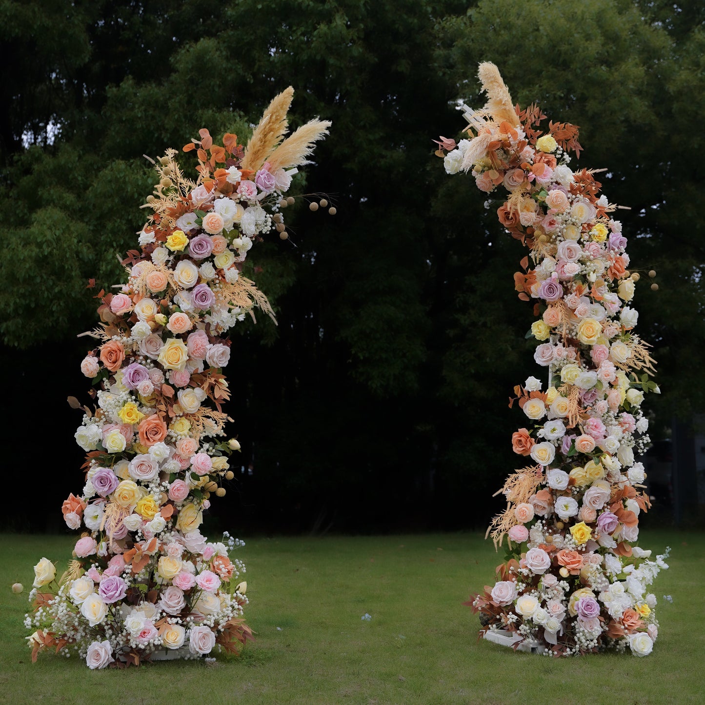 Fanny Wedding Party Background Floral Arch Decoration