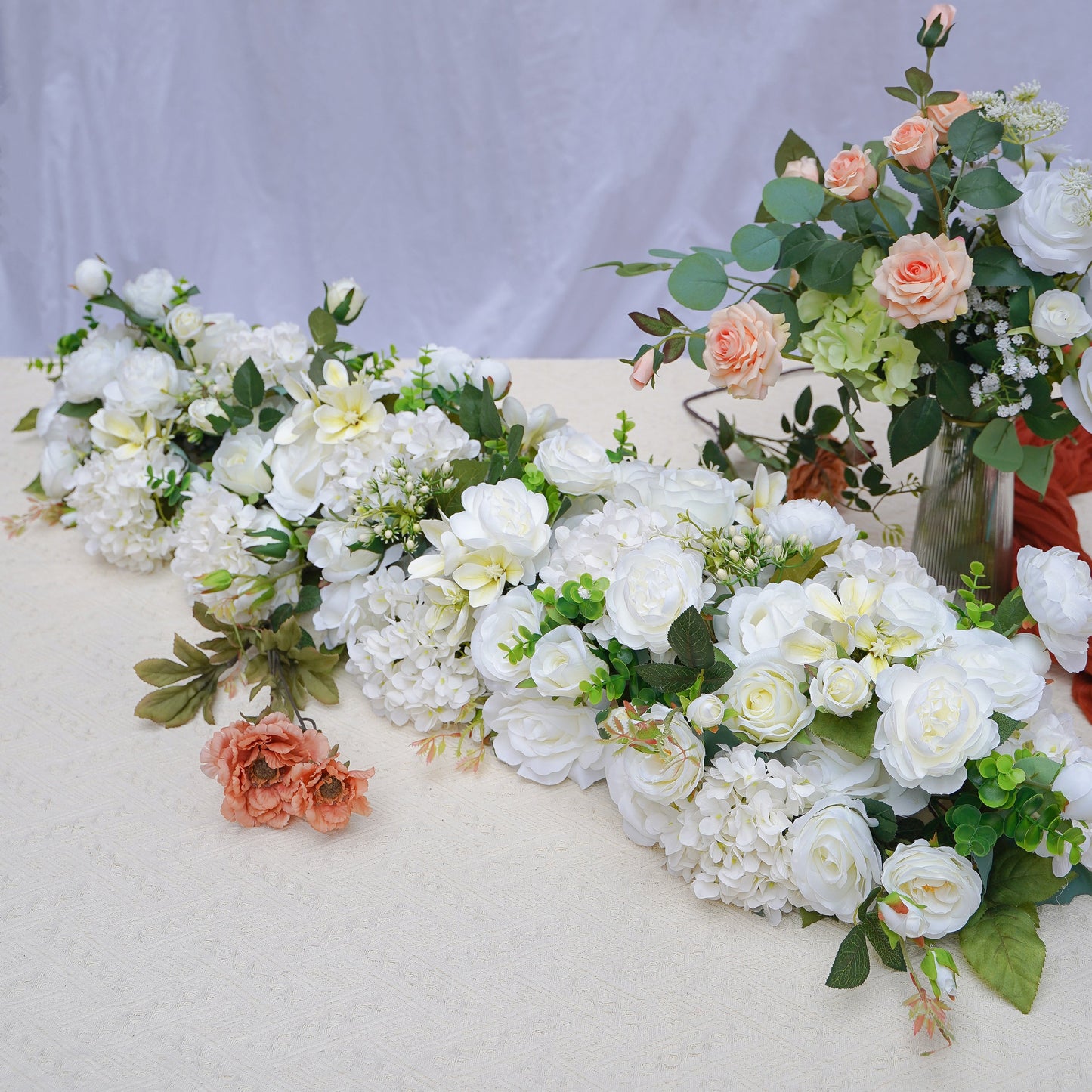 Wedding Party Lane Flower Row Table Decoration