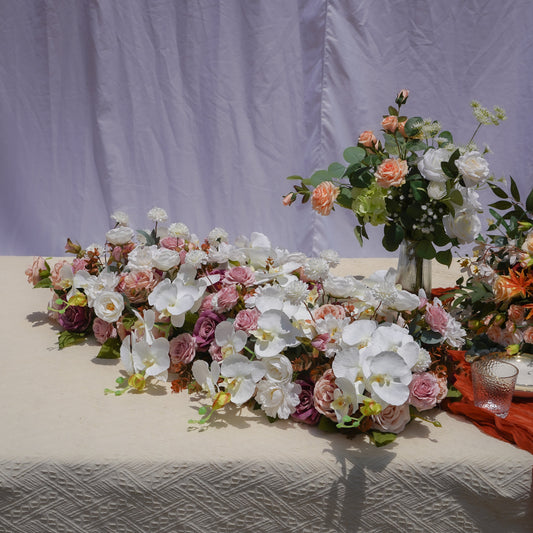 Evelyn Wedding Party Lane Flower Row Table Decoration