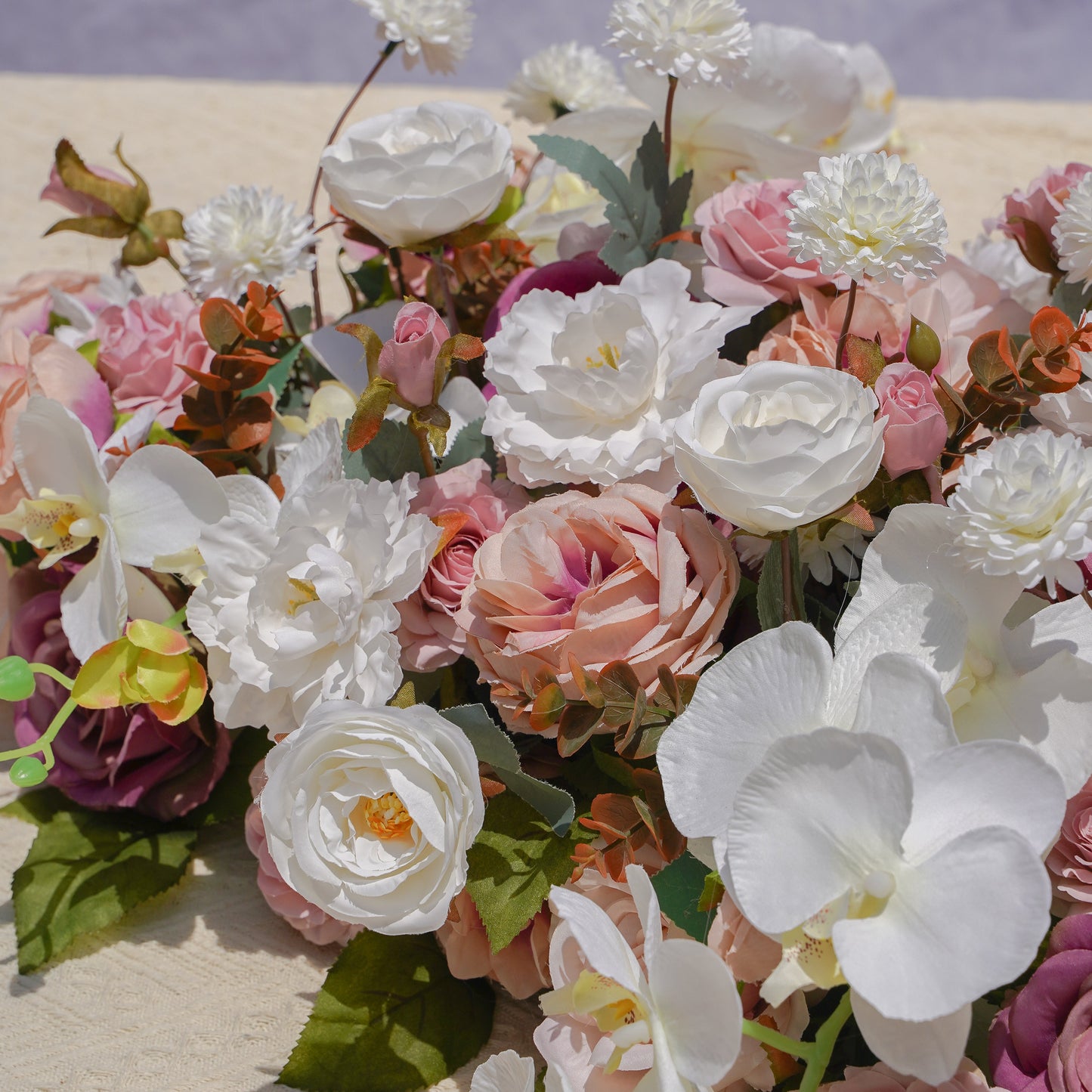 Evelyn Wedding Party Lane Flower Row Table Decoration