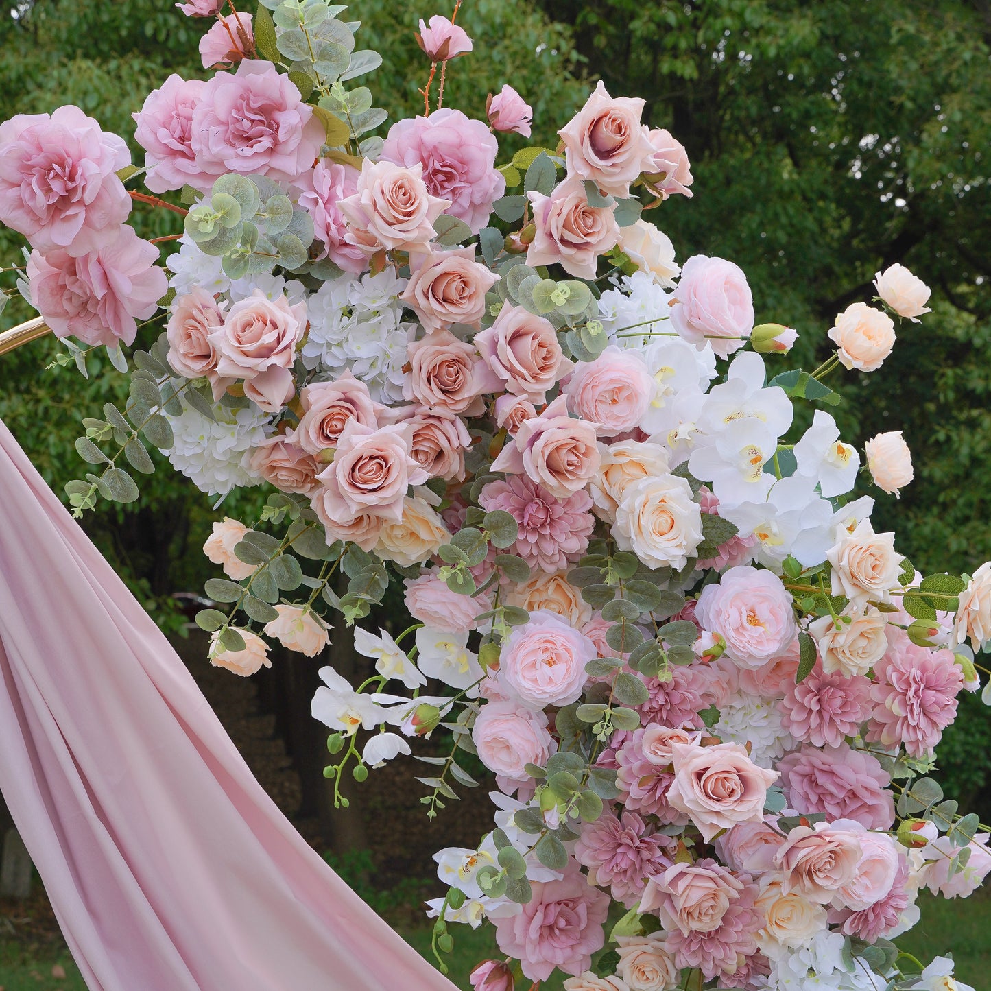 Lea Wedding Party Background Floral Arch Decoration