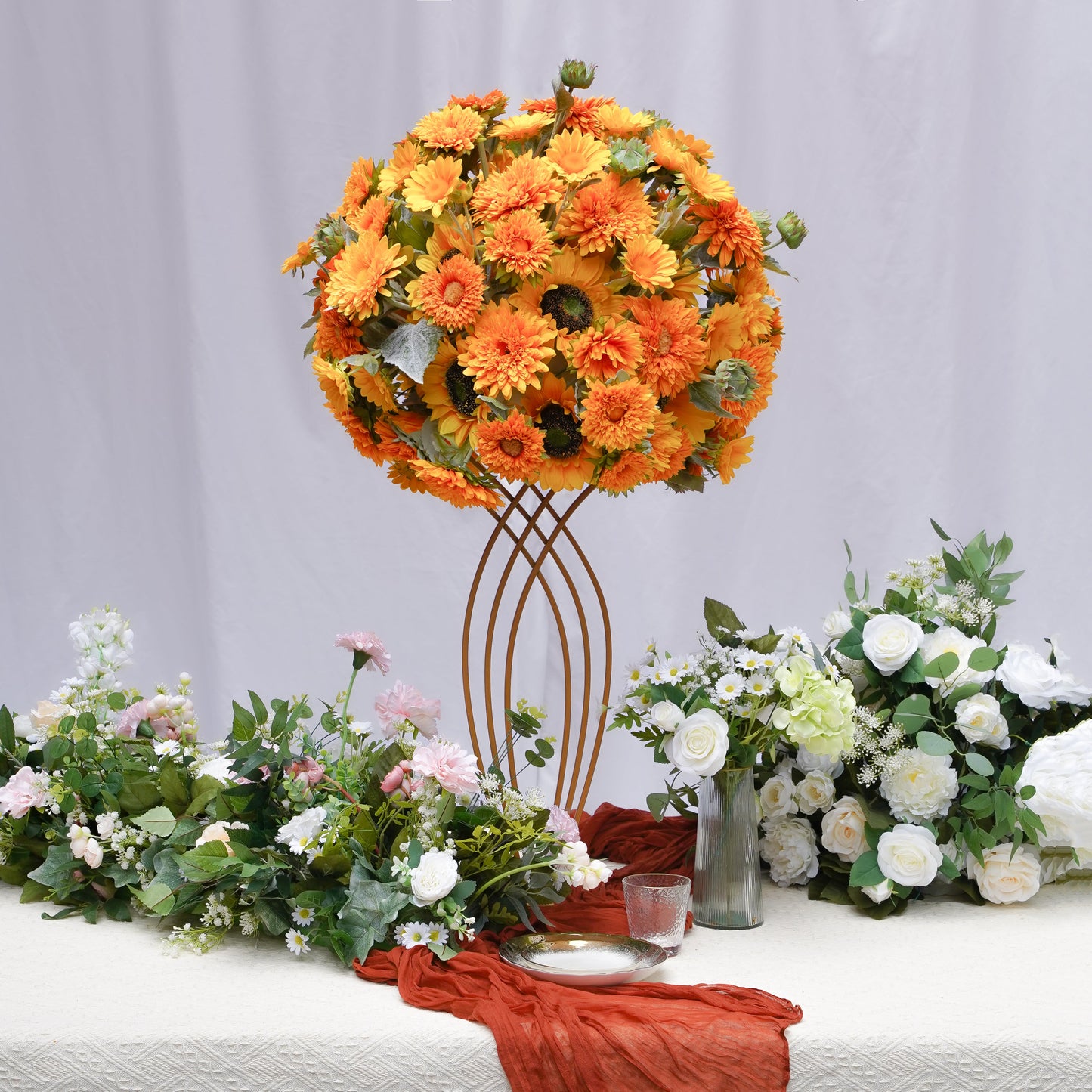 SunFlower Flower Ball:Flower Centerpiece Bouquet Table Decoration Flower Ball -R067