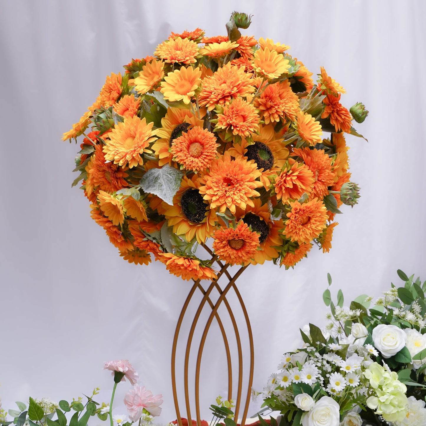 SunFlower Flower Ball:Flower Centerpiece Bouquet Table Decoration Flower Ball -R067