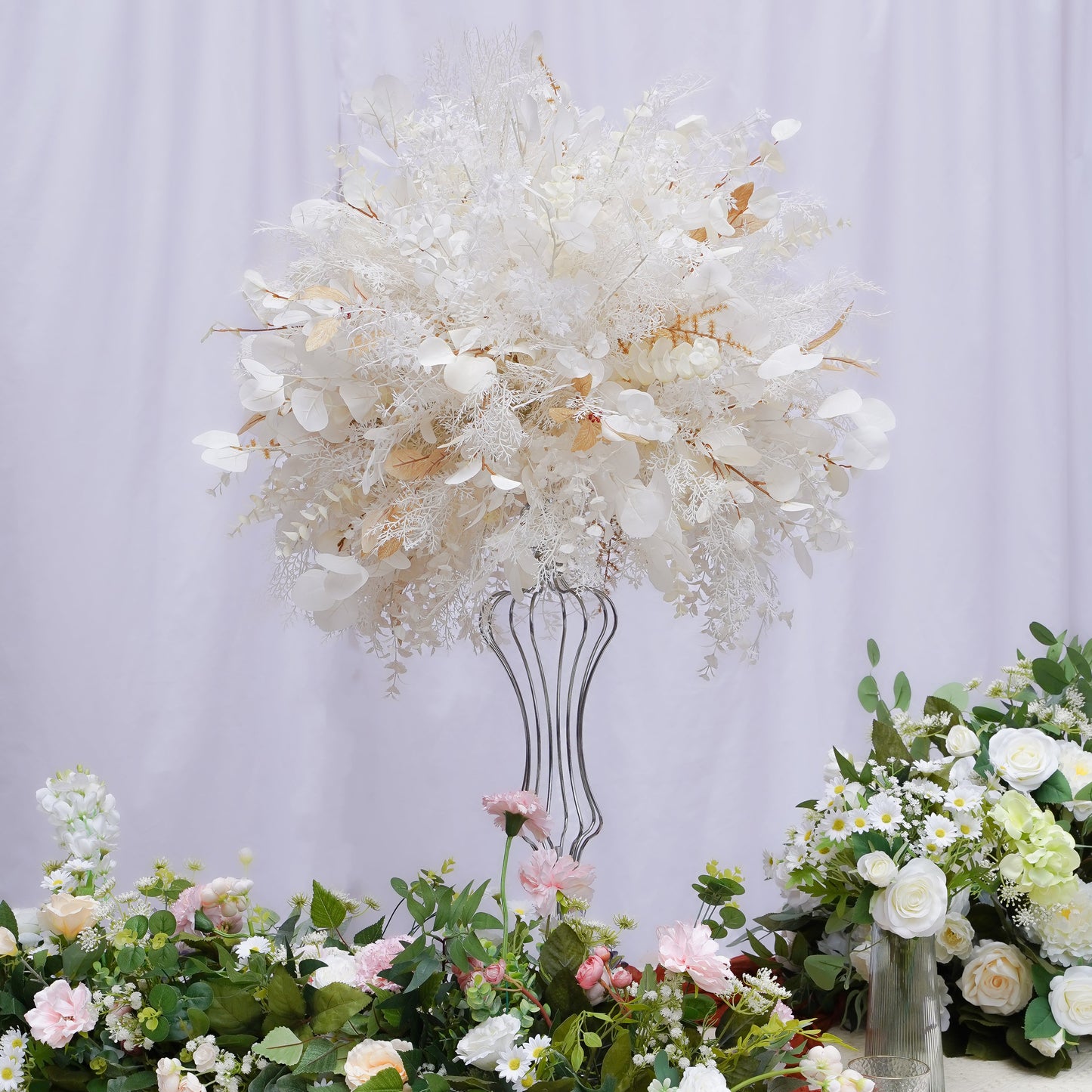 Pampas Flower Ball: Flower Centerpiece Bouquet Table Decoration Flower Ball -R068