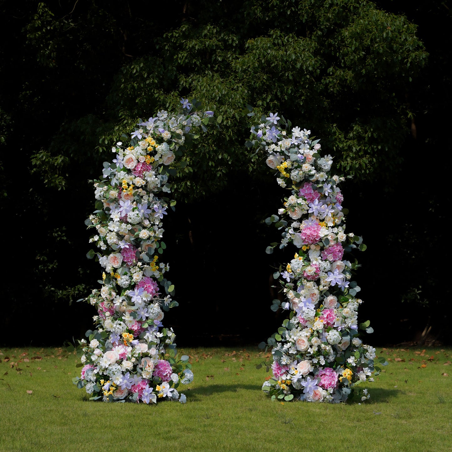 Alexa Wedding Party Background Floral Arch Decoration