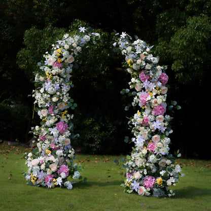 Alexa Wedding Party Background Floral Arch Decoration