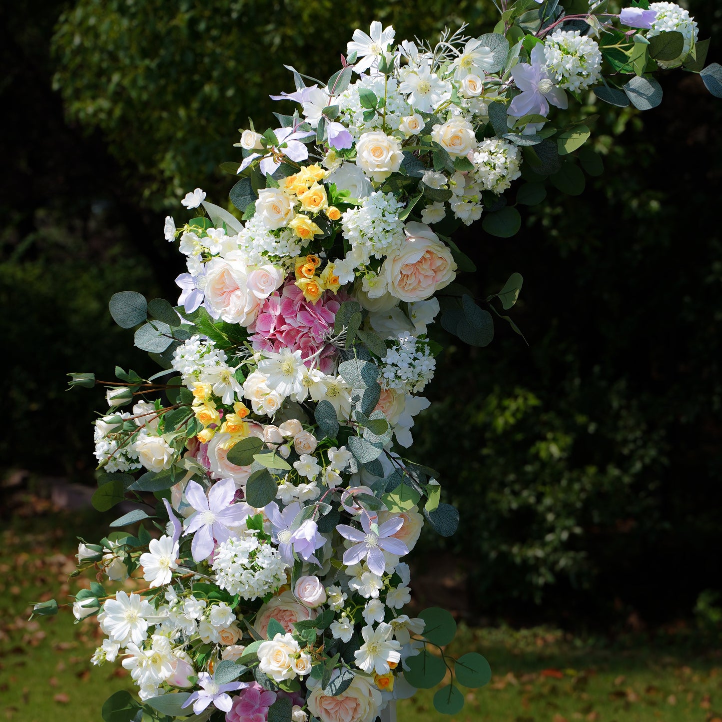 Alexa Wedding Party Background Floral Arch Decoration