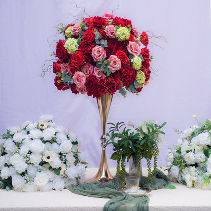 Vermilion Flower Ball:Flower Centerpiece Bouquet Table Decoration Flower Ball -R245