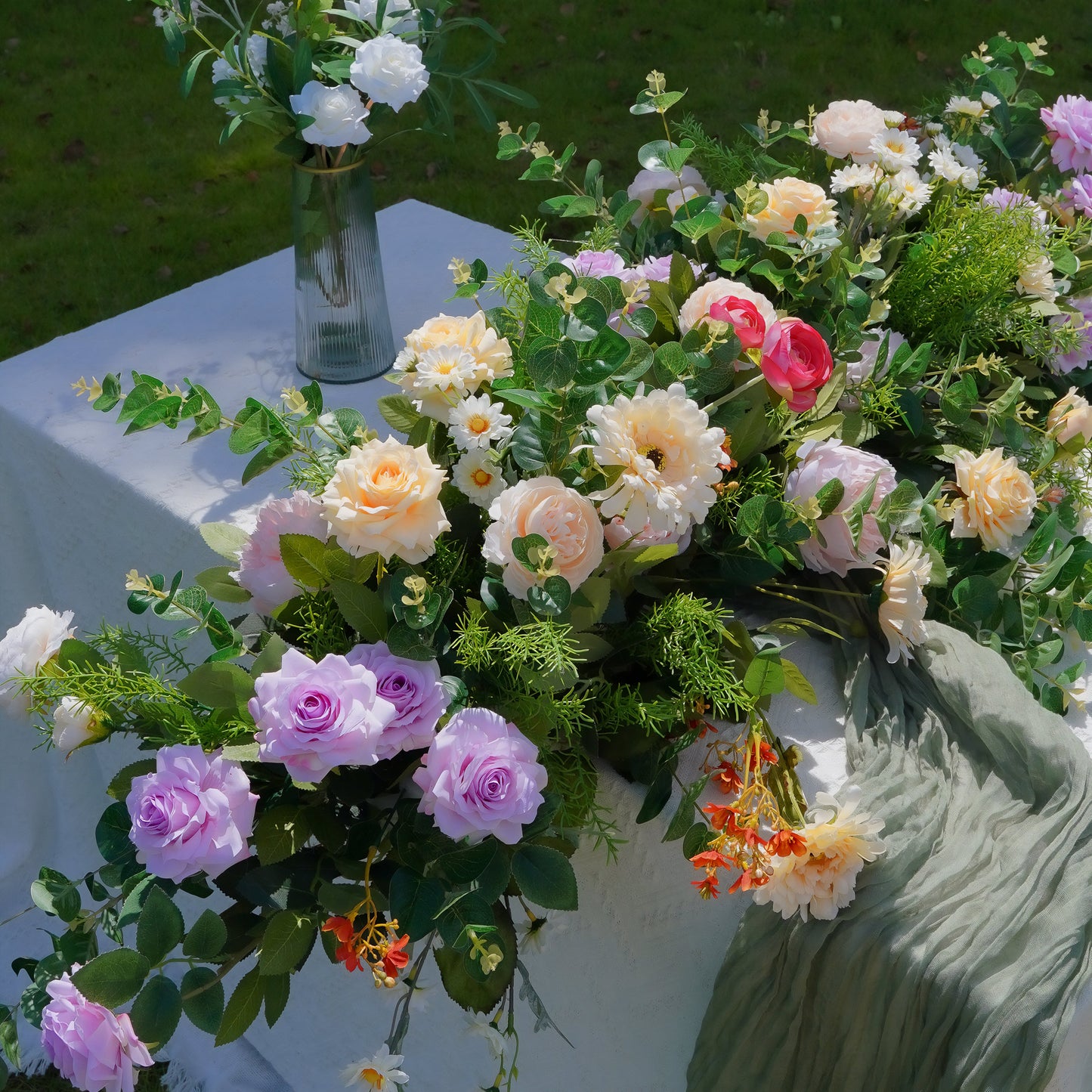 Wedding Party Flower Row Decoration Ceiling Hanging Candles