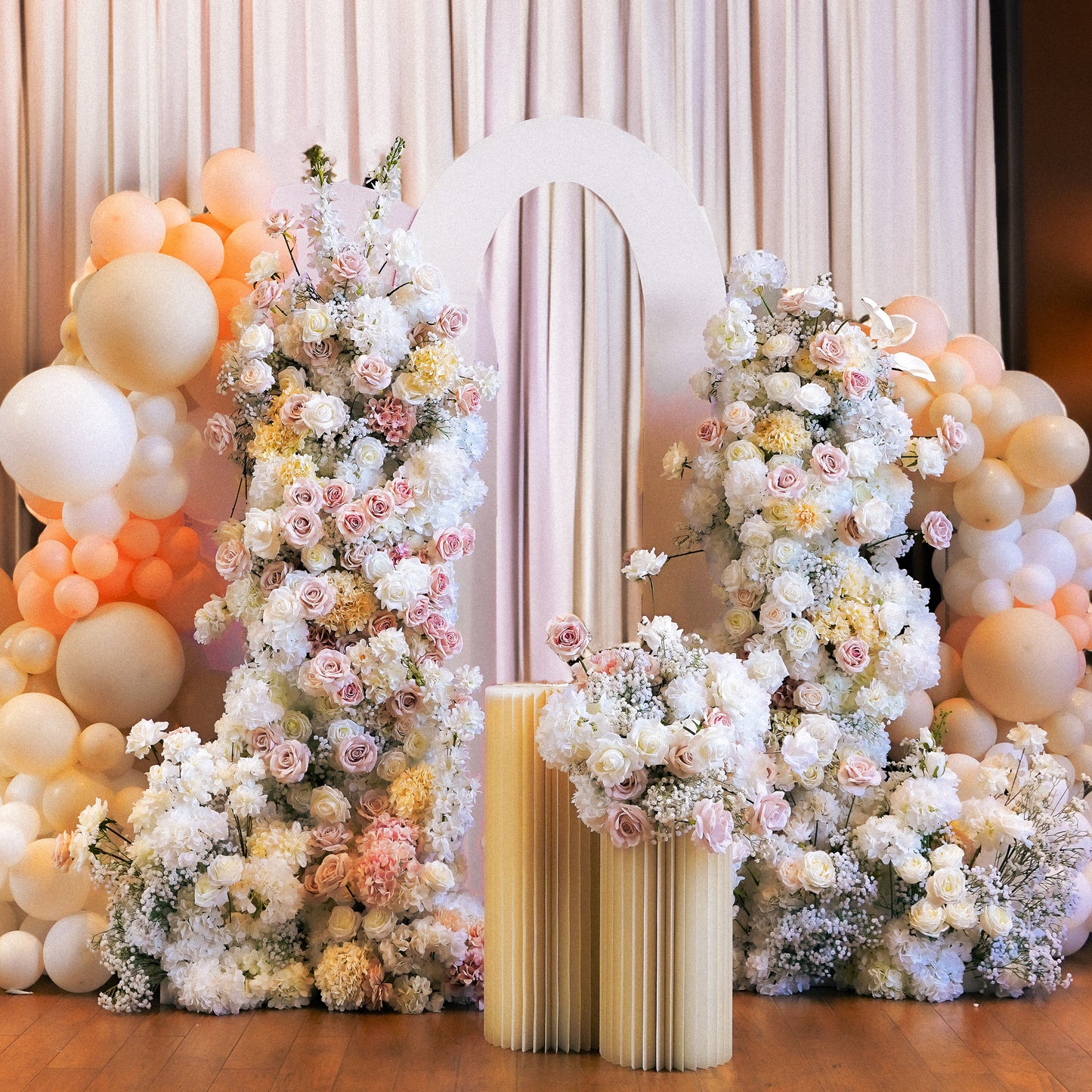 2024 New Wedding Party Background Floral Arch Decoration Including Frame -R089