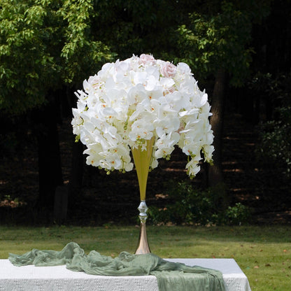 White Phalaenopsis Flower Ball:Flower Centerpiece Bouquet Table Decoration Flower Ball -R181