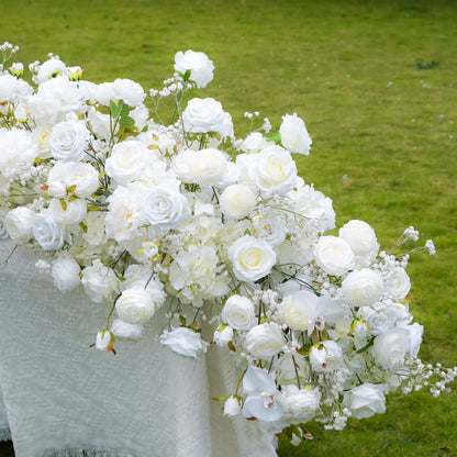 Long strip flower row trailing long table table arrangement table flower