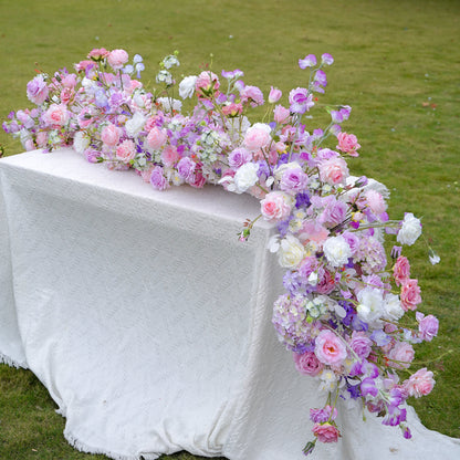 2023 New Long strip flower row trailing long table table arrangement table flower R260