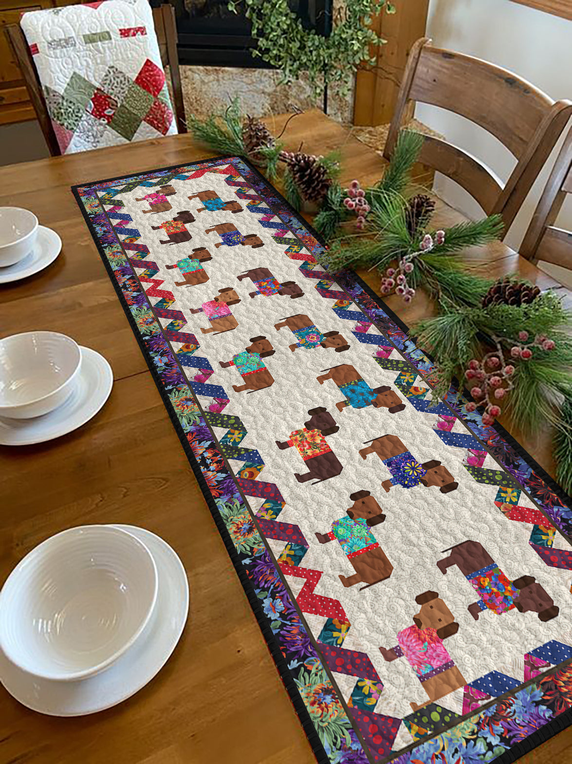 Dachshund CLA0312494QTR Quilted Table Runner