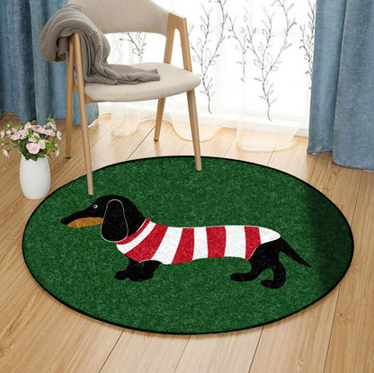 Dachshund CLA200813 Round Area Rug