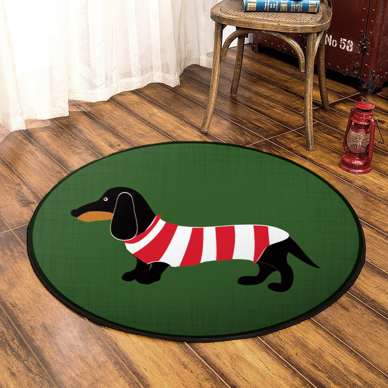 Dachshund CLA200813 Round Area Rug