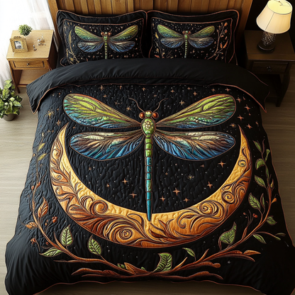 Dancing Dragonfly 3-Piece Quilted Bedding Set NCU0DK3565