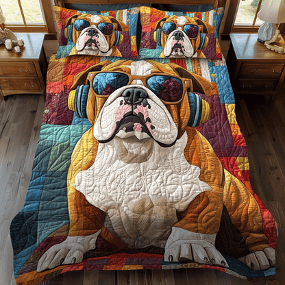 Dapper Bulldog Quilted Bedding Set NCU0DV1679