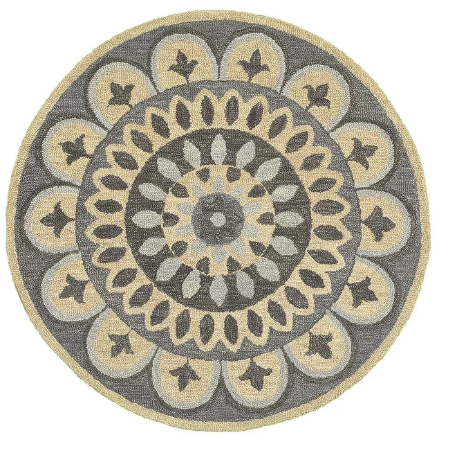 Dazzle Gray CLM1610100TM Round Area Rug