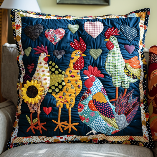 Dazzling Chicken Quilted Pillow Case NCU0TL529