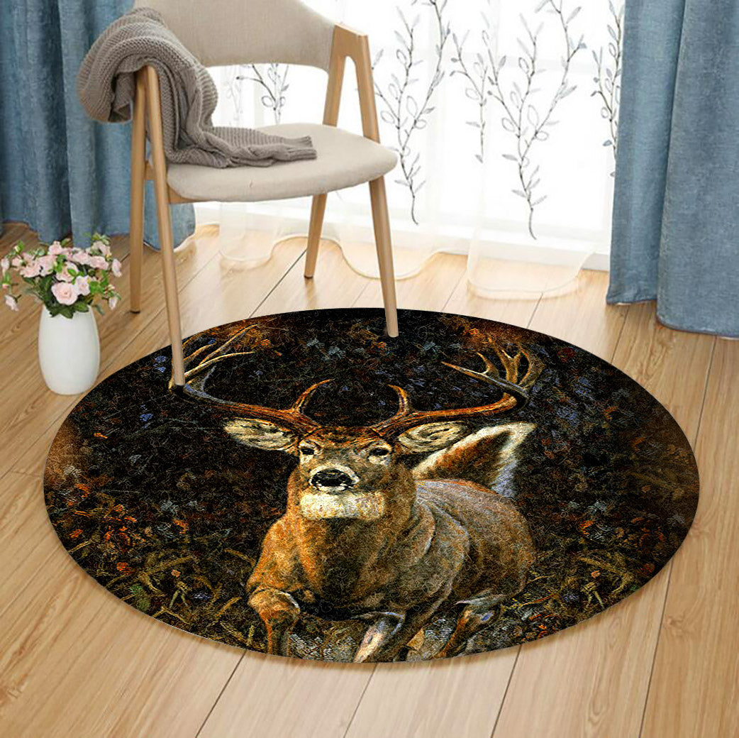 Deer BT1909037C Round Area Rug