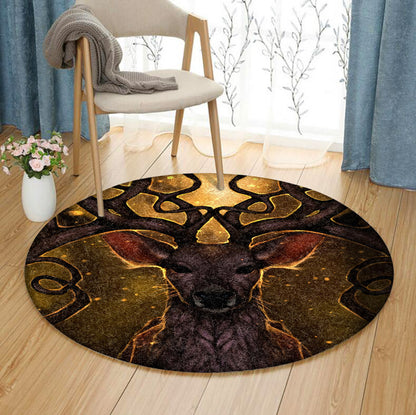 Deer DD130802AA Round Area Rug