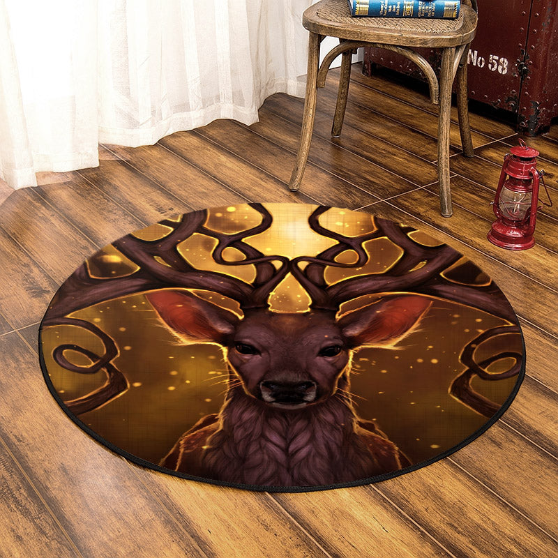 Deer DD130802AA Round Area Rug