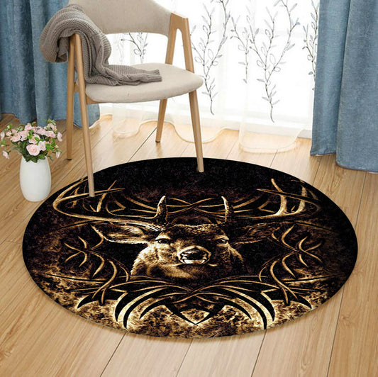 Deer Hunting HM2511026TM Round Area Rug