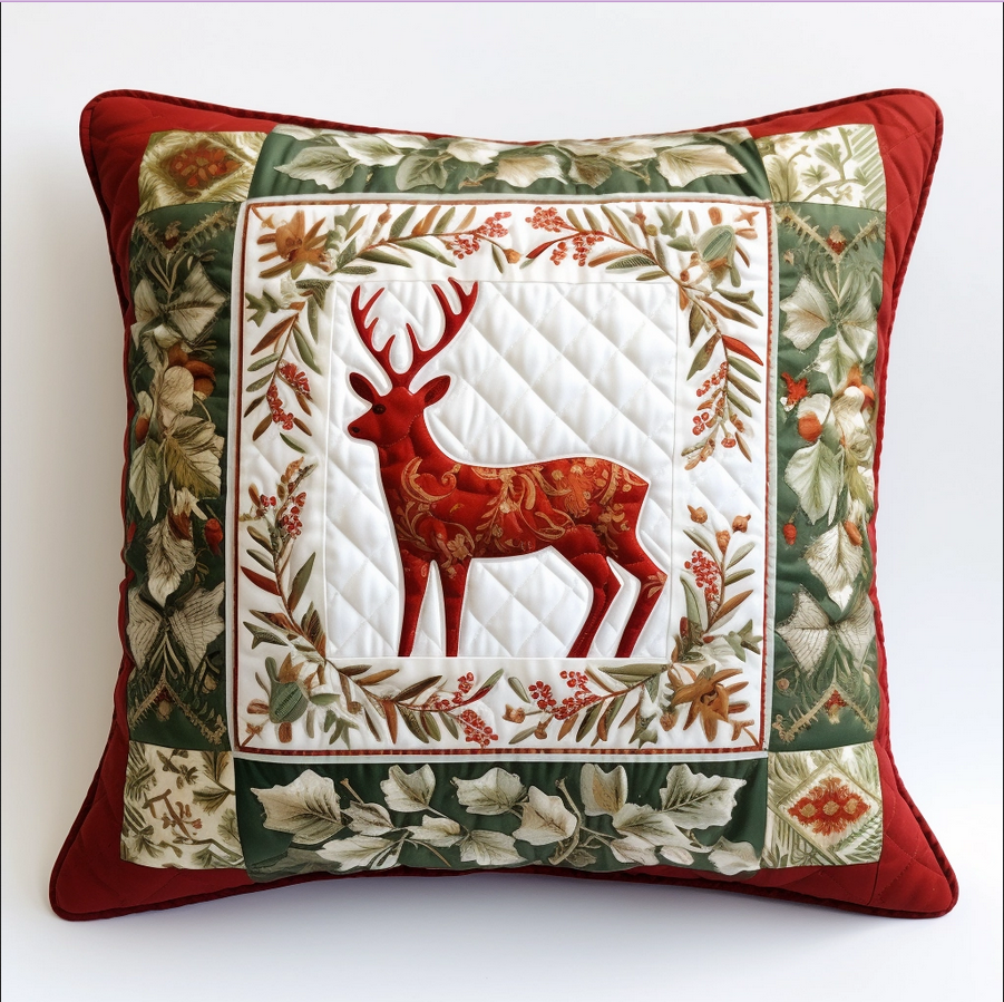 Deer TAI020324239 Quilted Pillow Case