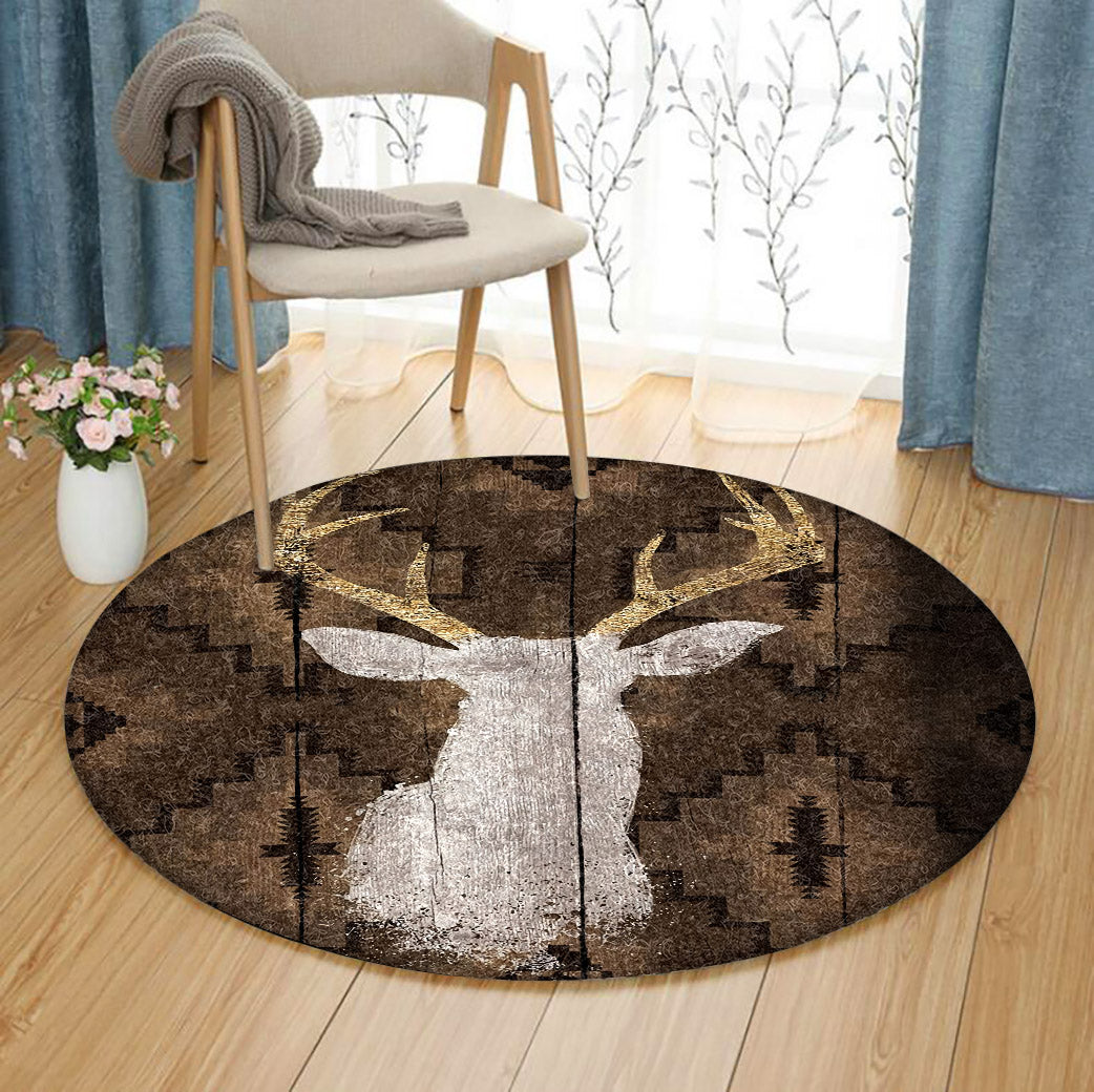 Deer TN051019TM Round Area Rug