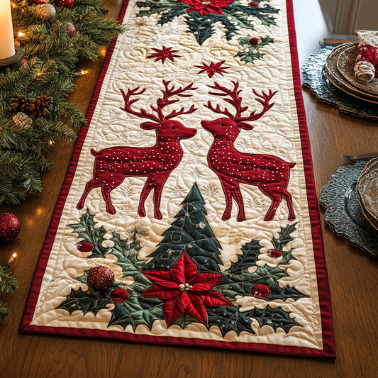 Deer Tracks Quilted Table Runner NCU0VH787