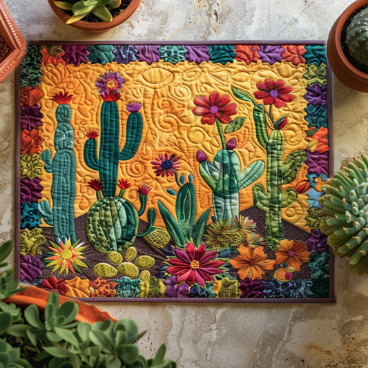 Desert Dreamscape Cactus Quilted Place Mat NCU0PD133