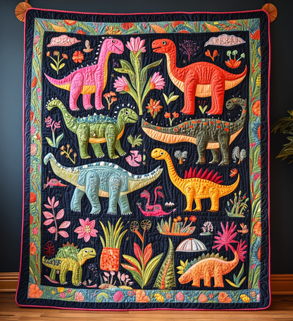 Dino Dreamland Art Quilt Hanging NCU0DV824