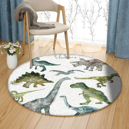 Dinosaurs DN2410152RR Round Area Rug