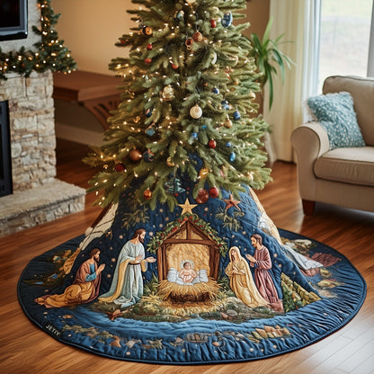 Divine Journey Quilted Christmas Tree Skirt NCU0PT1259