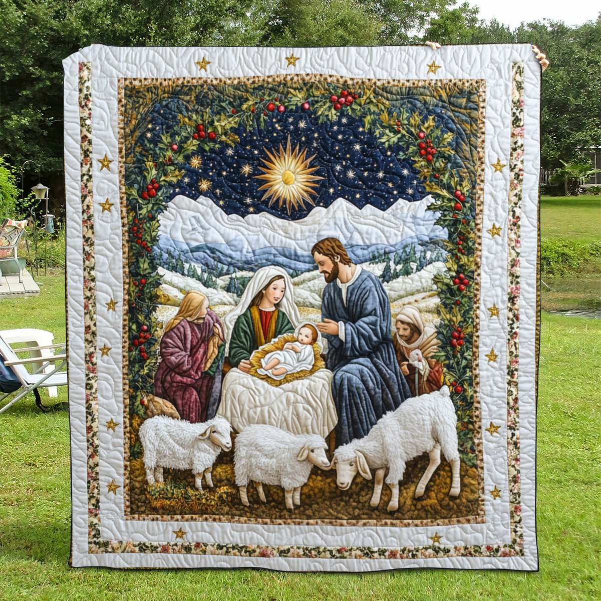 Divine Birth Quilted Blanket NCU0VH099