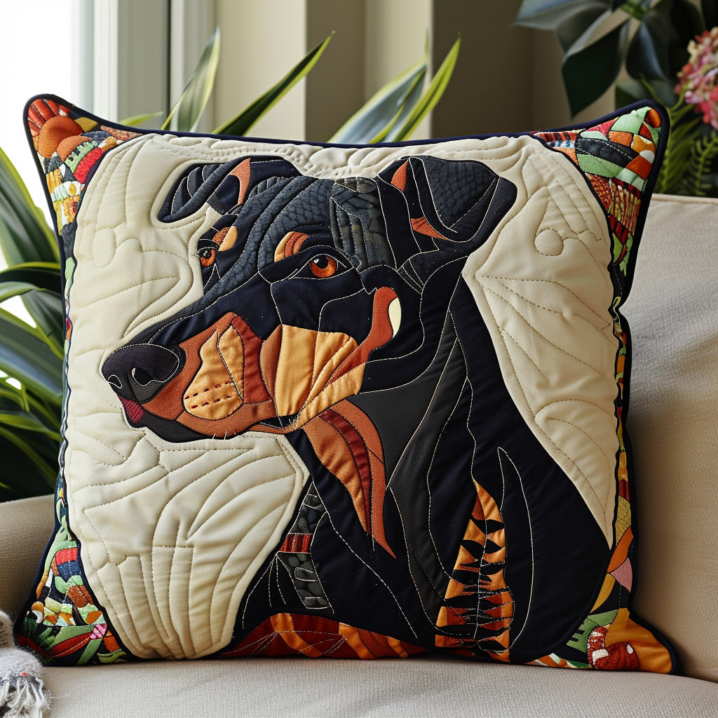 Doberman Prowess Quilted Pillow Case NCU0PT292