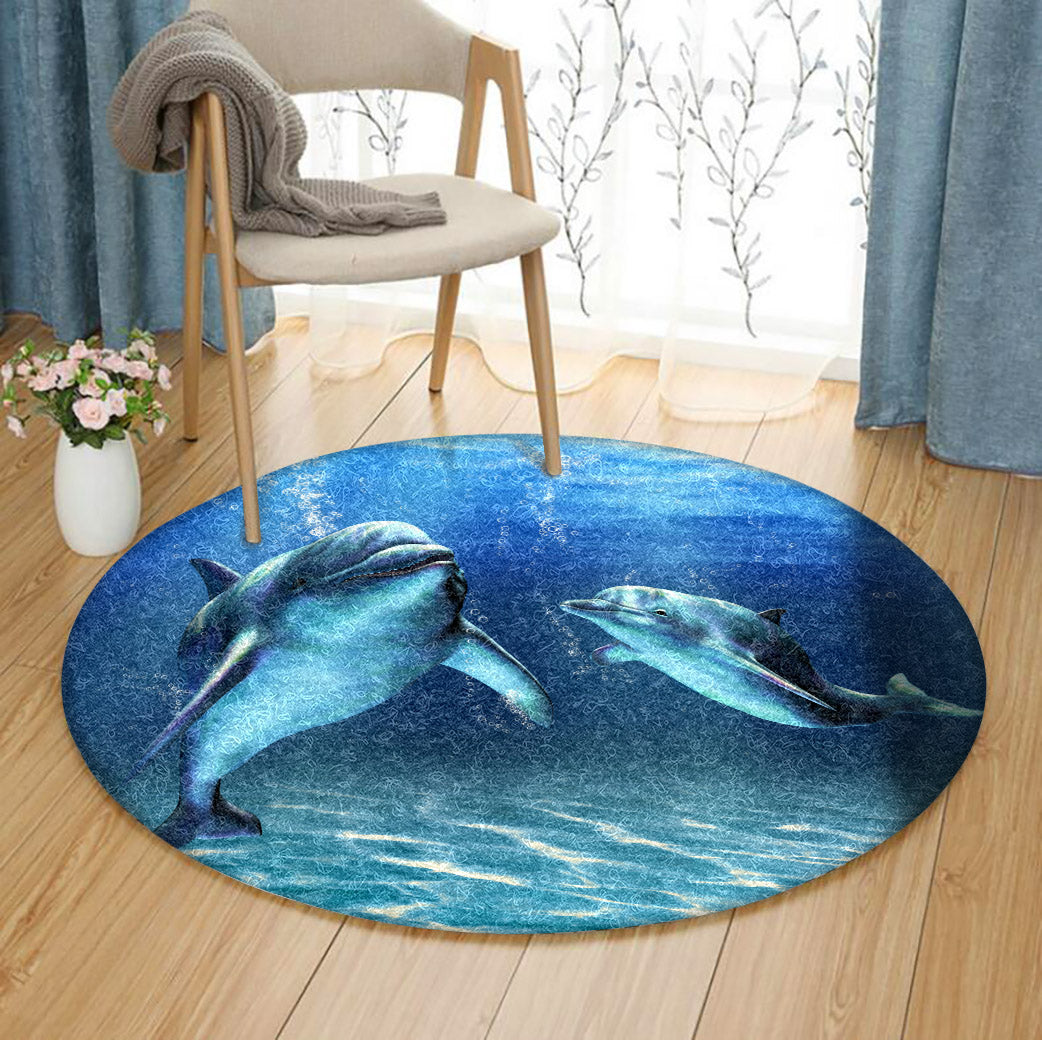 Dolphin CL270784MD Round Area Rug