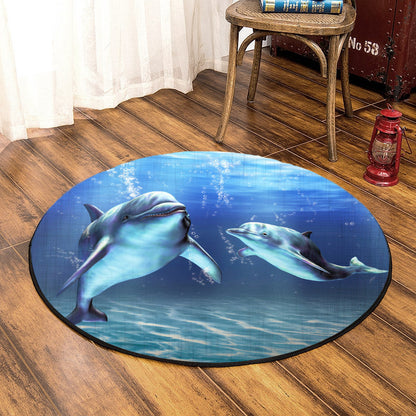 Dolphin CL270784MD Round Area Rug